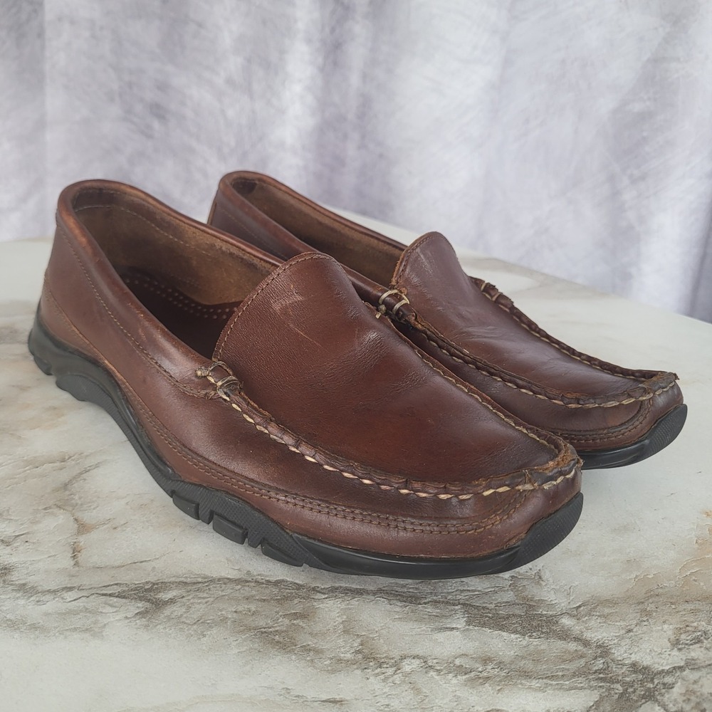 Allen Edmunds Boulder Leather Loafers Men's Size 8 D Brown
